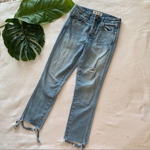 AMO From Anthropologie Straight Leg Denim Jean